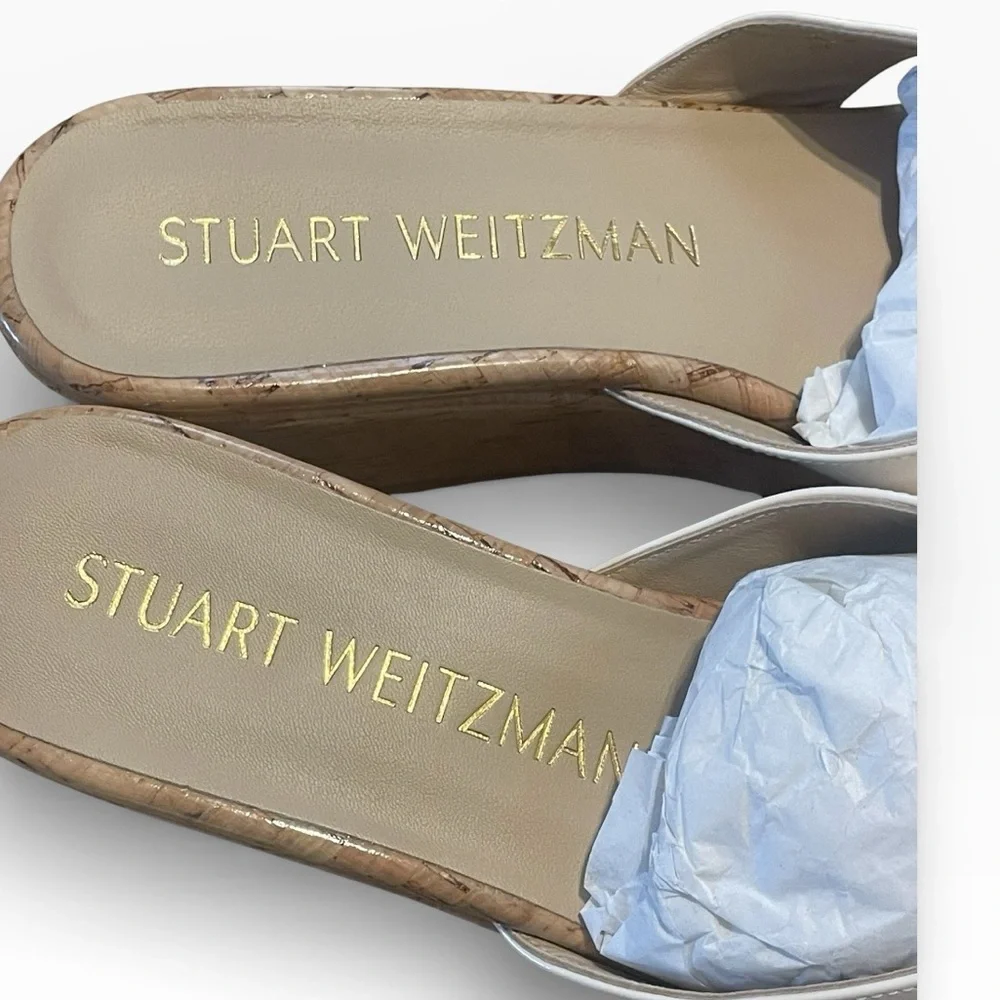 Stuart Weitzman‎ Carmen Platform Slide, Color: Seashell, Size 10B, NIB - Picture 3 of 5